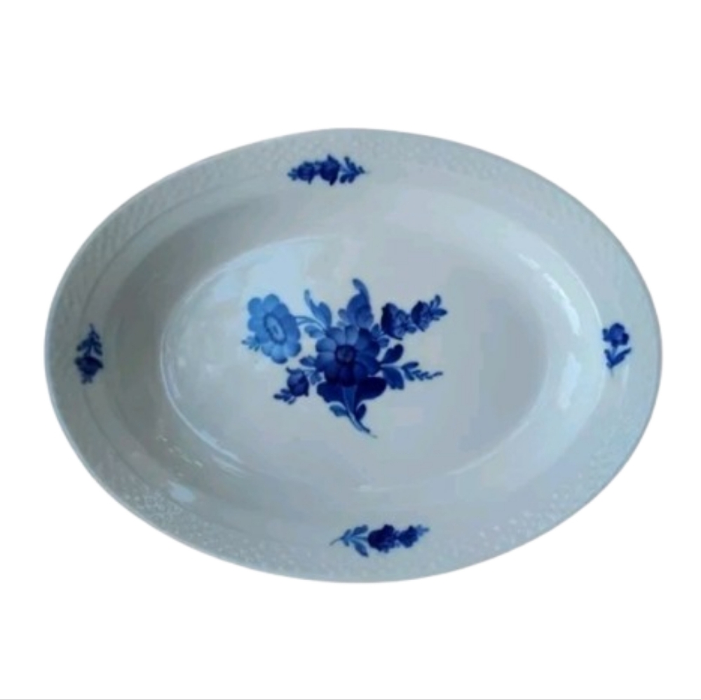 Royal Copenhagen Platter Blue White Flowers Floral Vintage